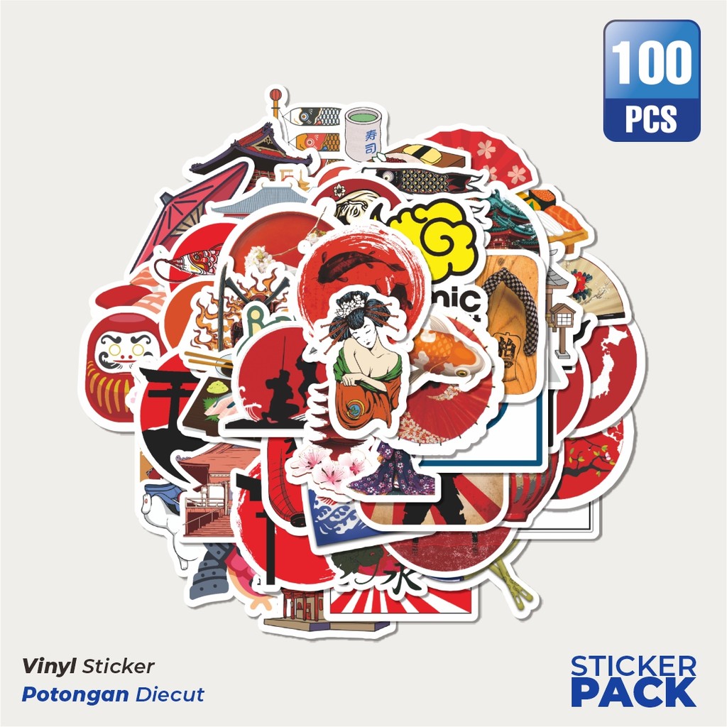 

Super Hemat! 100 PCS Stiker Japanese Customs & Culture Art [Adat dan Budaya Jepang Seni] Waterproof Aesthetic- Untuk Laptop, Motor, dan Helm - Paper Stationery Pack