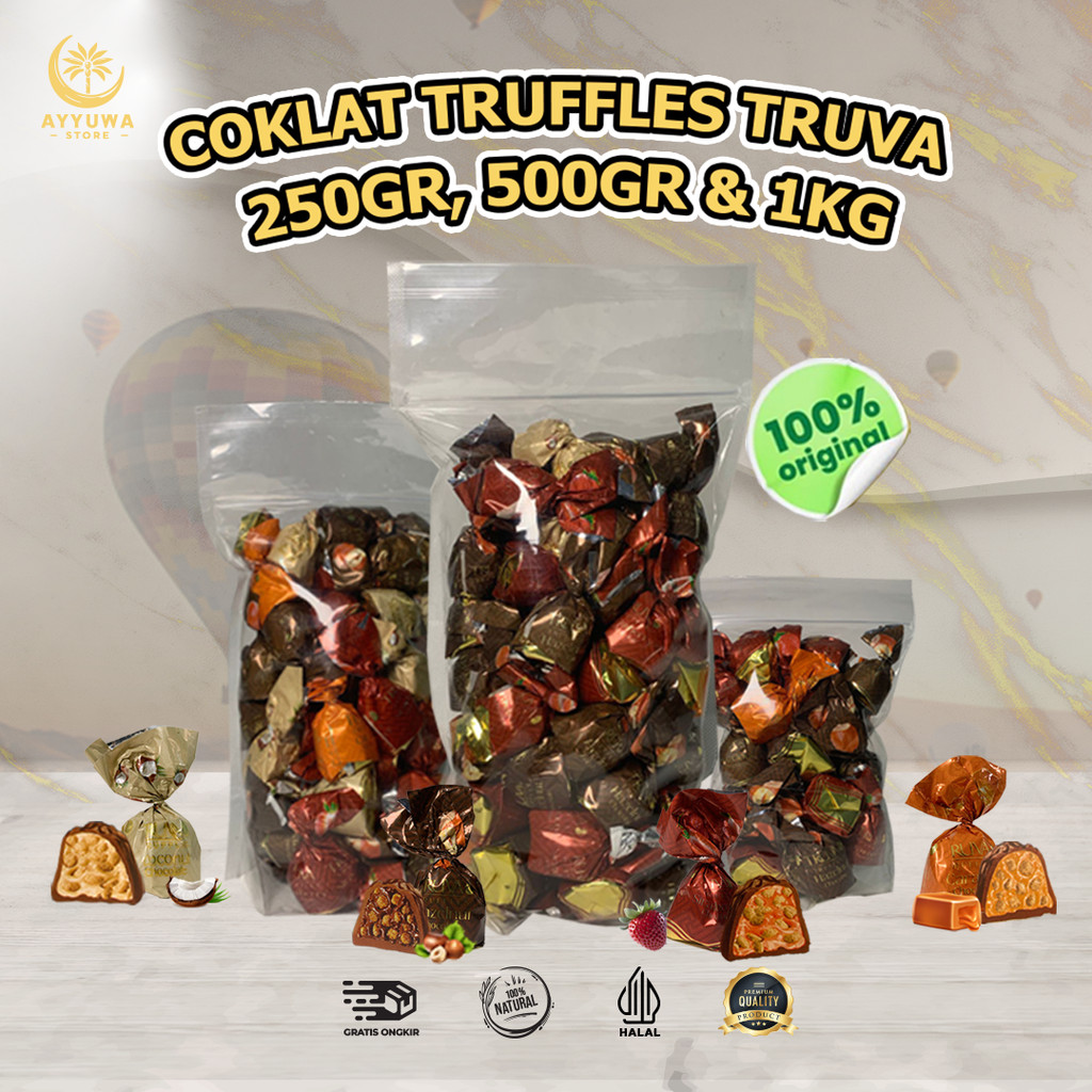 

COKLAT TURKI TRUVA TRUFFLES MIX RASA / CHOCOLATE TRUVA TRUFFLES RICE CRISPY PREMIUM