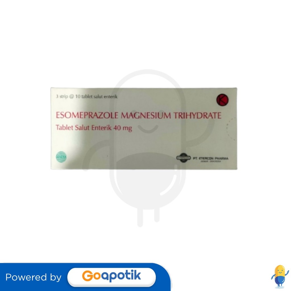 Esomeprazole Magnesium Tryhydrate Etercon 40 Mg Box 30 Tablet