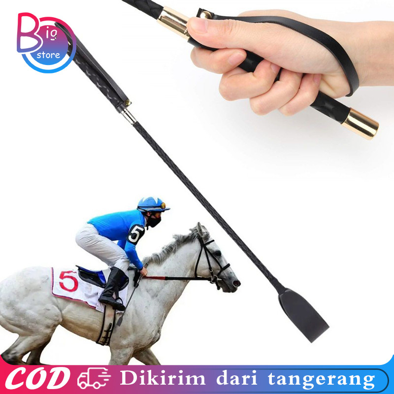 Pecut Kulit 60cm Cambuk Berkuda Pu Leather Horse Whip Training Portable Pecut Kuda Tunggang Non Slip