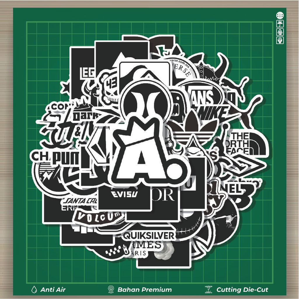 

HOT 50 PCS STIKER Stiker Classical Fashion Brand v2 [Merek Fashion Klasik] Stiker Fashion Cars Decal Dingin Kartu Album Custom Vinyl Anti Air- Sticker Aesthetic Buku Journal Koper Casing HP Tablet Laptop Helm Motor Botol Minum