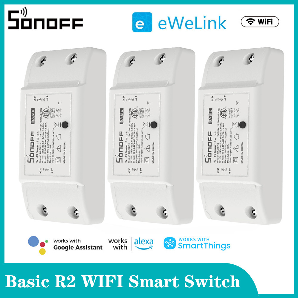 Sonoff Basic R2 R4 Wifi DIY interruptor Smart Switch Remote Controller Smart Home eWeLink Control Wo