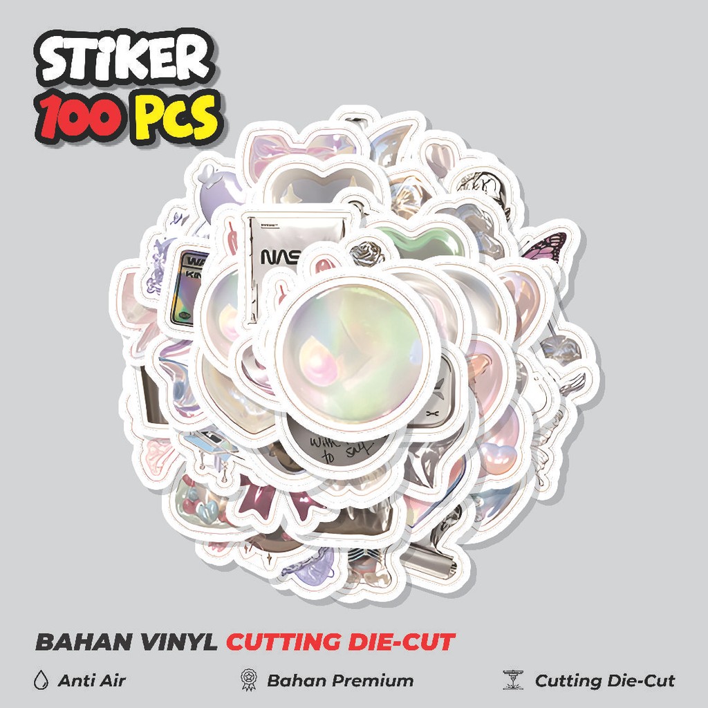 

Terbaru! 50 pcs Stiker Nordic Silver Color [Warna Perak Nordic] Dekorasi Lucu Kreatif untuk Notebook, Skateboard, HP