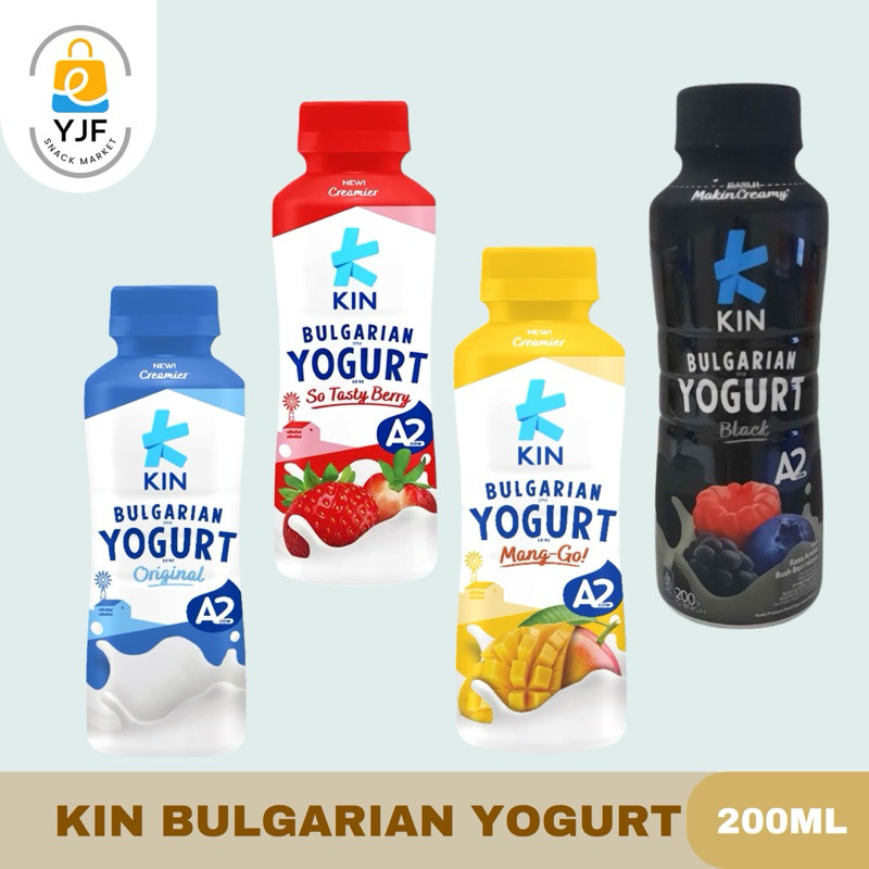 

Kin Bulgarian Yoghurt Drink/ Minuman Yoghurt Botol / Yoghurt Mangga / Berry / Original - 200ml