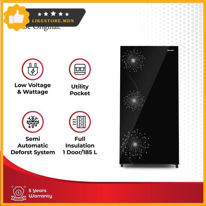 SHARP KULKAS 1 PINTU SJ-X197W-DW
