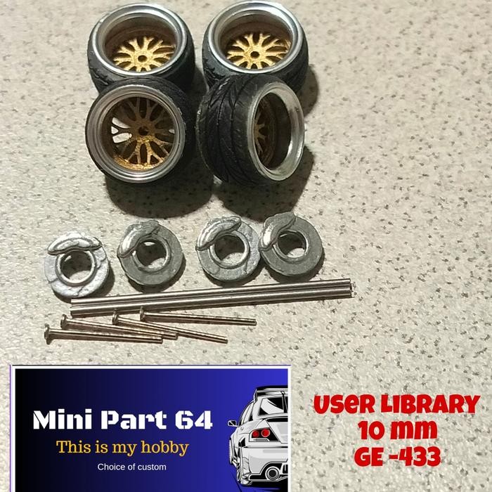 Diorama Diecast Ban 10mm GE433 Miniatur Skala 64