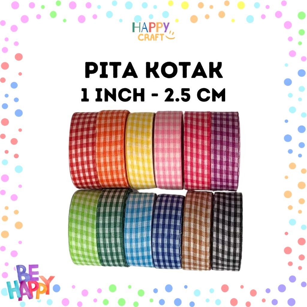 

Pita Kotak 1 inch (2.5 cm) Panjang 20 yard (18 mtr)