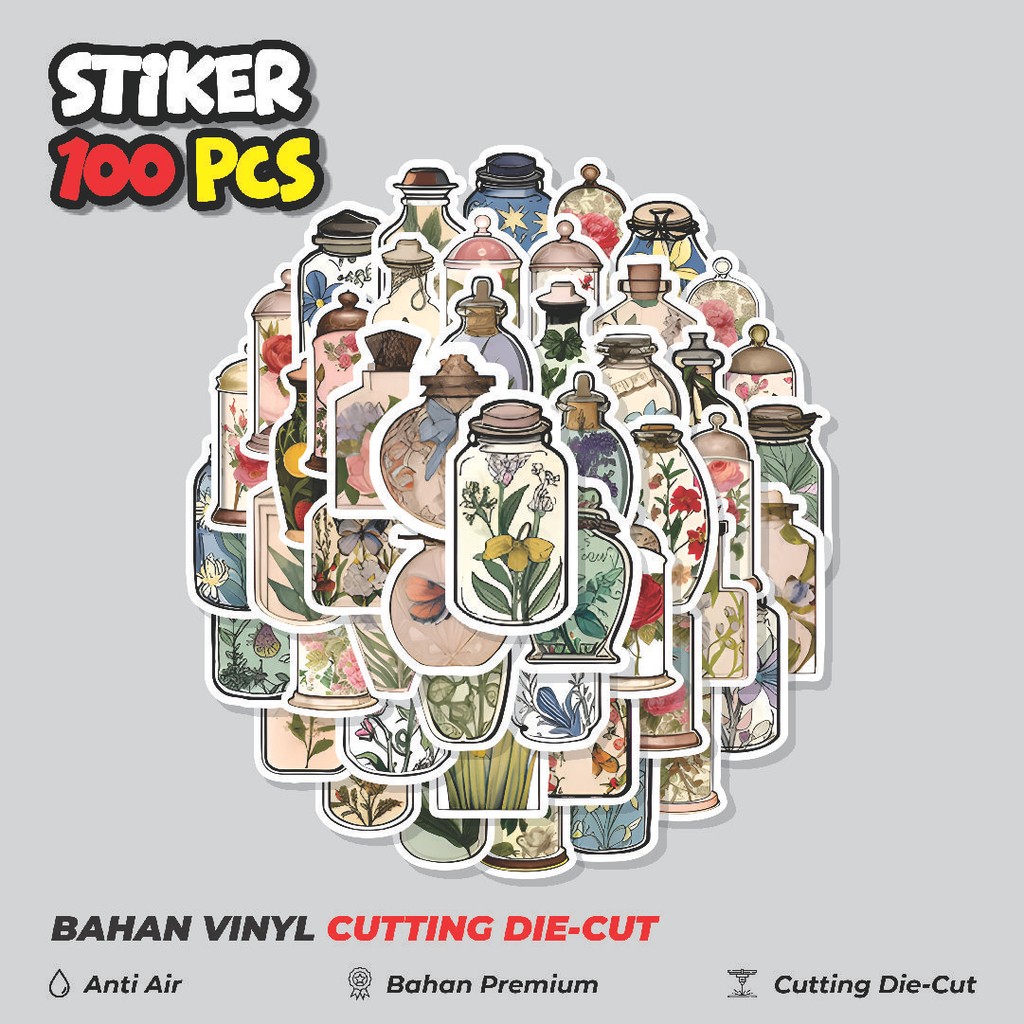 

Terbaru! 50 pcs Stiker Creative Vas and Plant [Vas dan Tanaman Kreatif] Dekorasi Lucu Kreatif untuk Notebook, Skateboard, HP