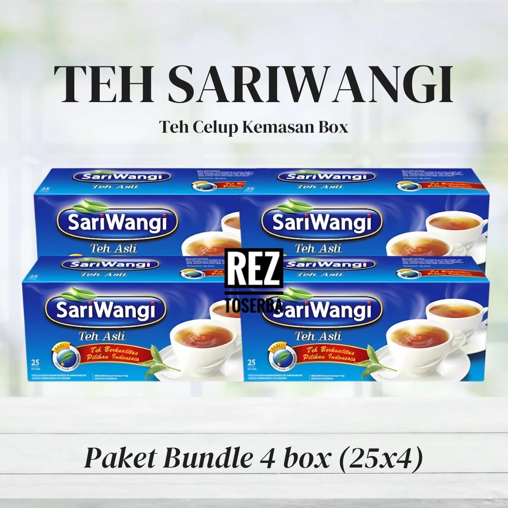 

Paket 4 kotak TEH SARIWANGI KOTAK isi 25 kantong Teh Celup