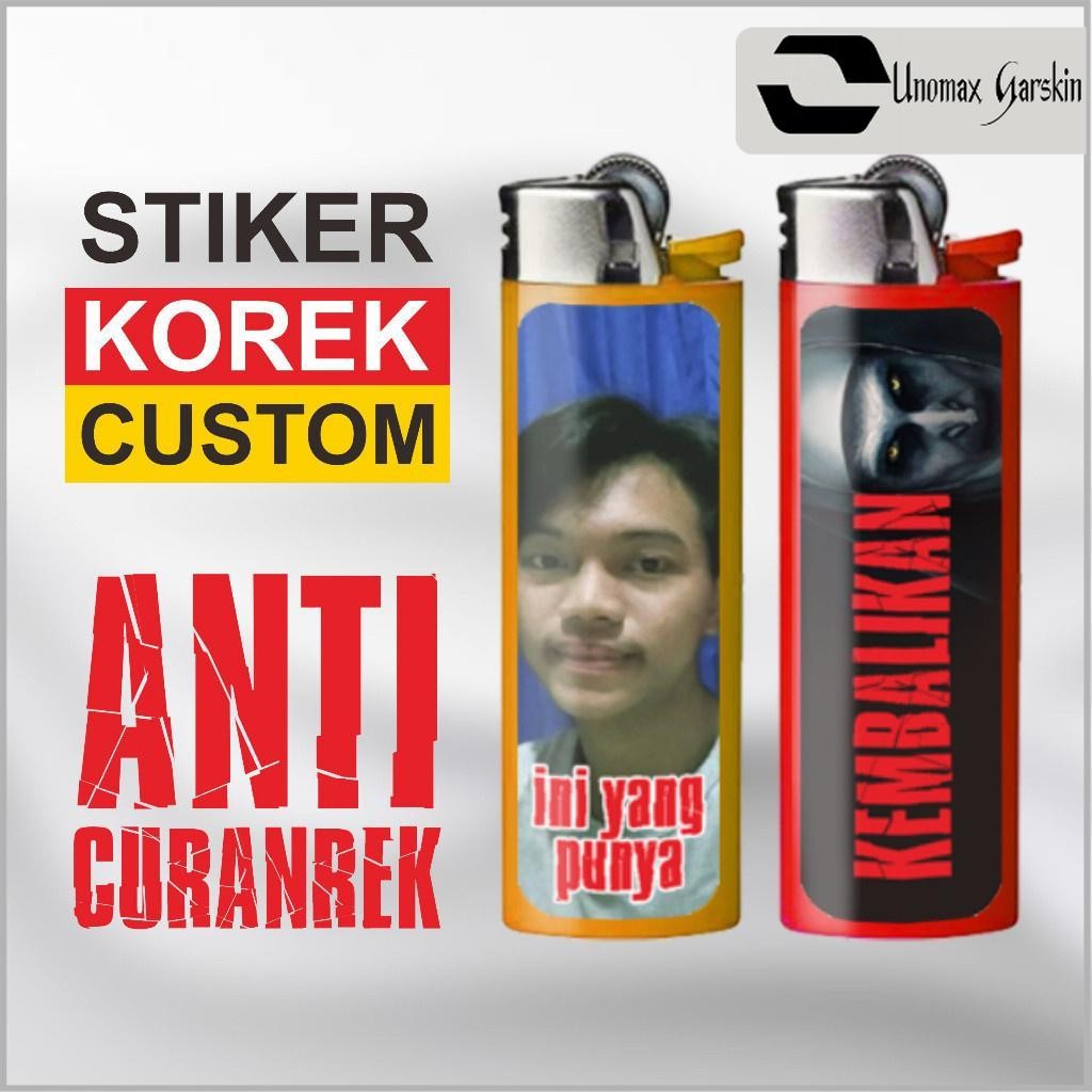 

[UNOMAX GARSKIN] Stiker untuk korek (custom nama + foto) edisi 2