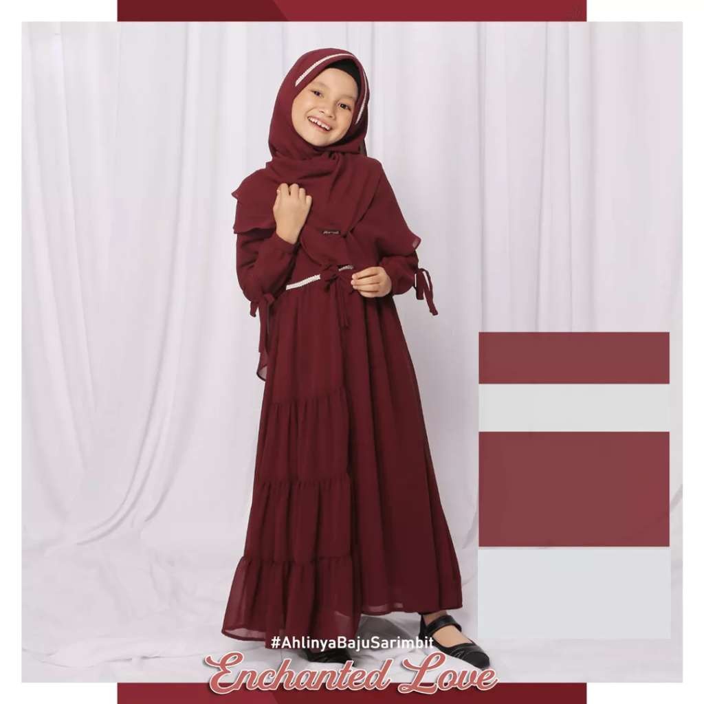 ETHICA GAMIS ANAK KAGUMI KIDS 70 CORDOVAN RED