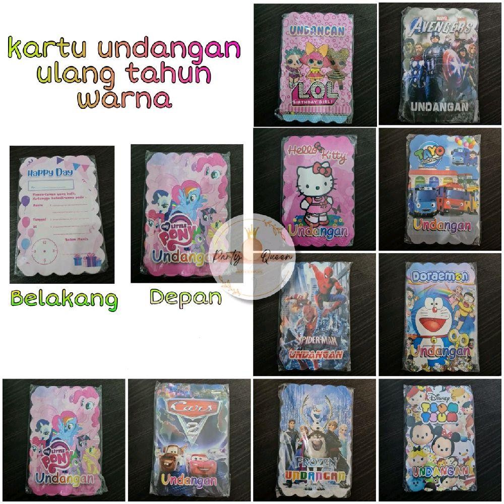 

GROSIR ISI 100 PACK - Kartu Undangan Ulang Tahun Karakter