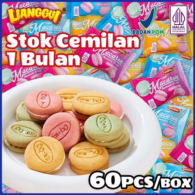 

Lianggui Biskuit Macaron Isi Krim HALAL Cemilan Viral untuk Anak & Gift Cheap Snacks Free Shipping