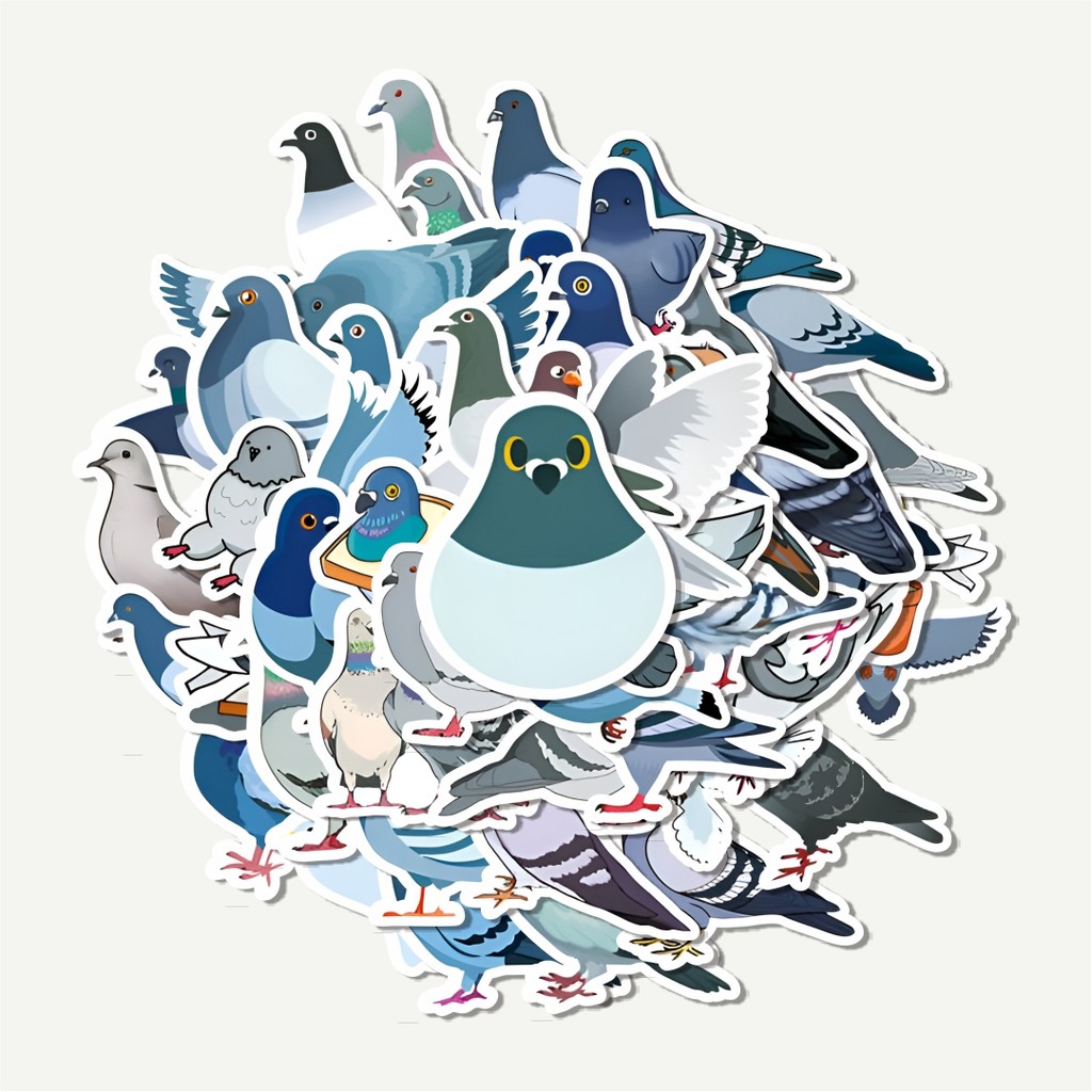 

Sticker Pack Stiker Cute Pigeon [Merpati yang lucu] | Sticker TUMBLR | Stiker LAPTOP KOPER HELM