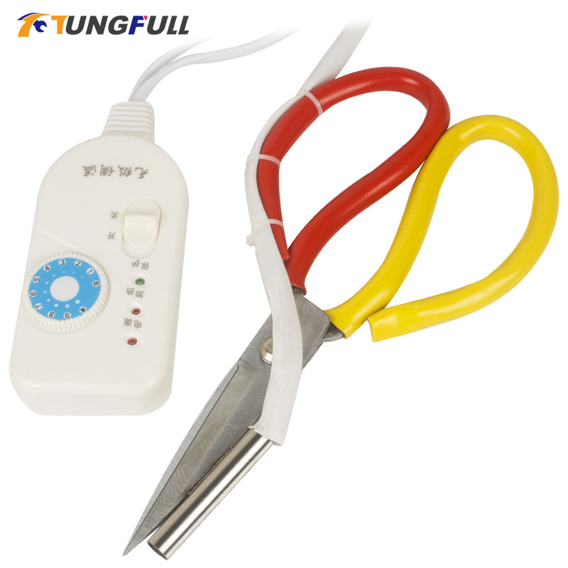 

Electric Thermal Scissors Temperature-Regulated Trimming Scissors for Tailoring Ribbons Zippers Nylon Ropes Labels