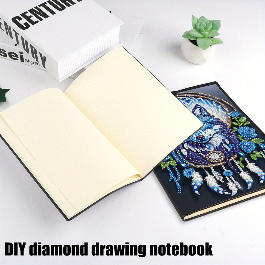 

DIY 5D Floral Diamond Art Notebook Kit - Unique Shaped Crystal Embellished Journal, Creative Handcrafted Sketchbook & Blank Dra