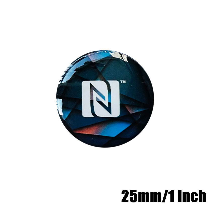 

25mm waterproof epoxy nfc tags sticker social media sharing mobile phone sticker nfc tag