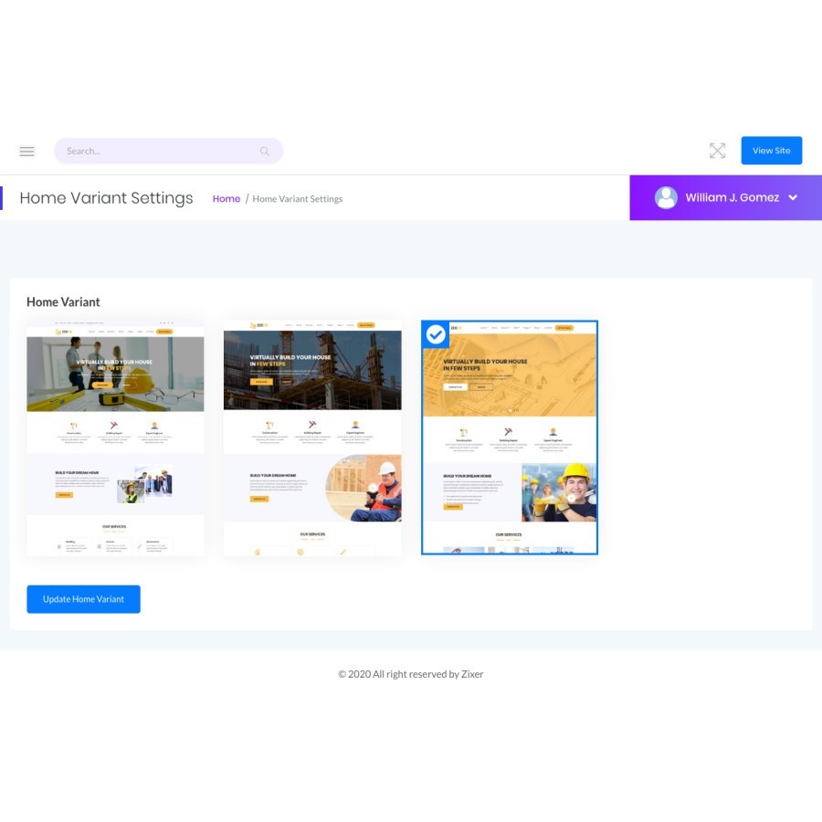Template Website Konstruksi Plus CMS Laravel PHP