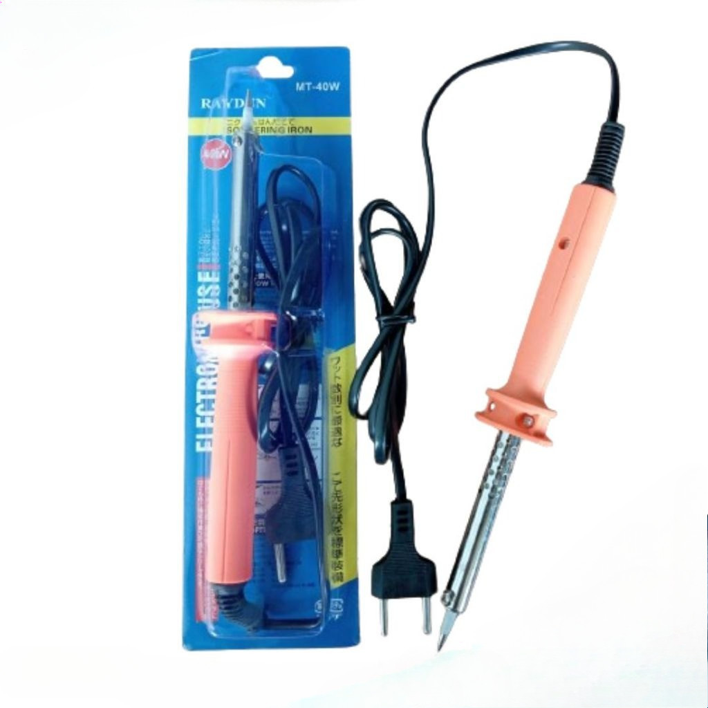 SOLDER  RAYDEN IRON SOLDER LISTRIK KAYU UJUNG BESAR 40 WATT RAYDEN SOLDERING MT-40W 40W