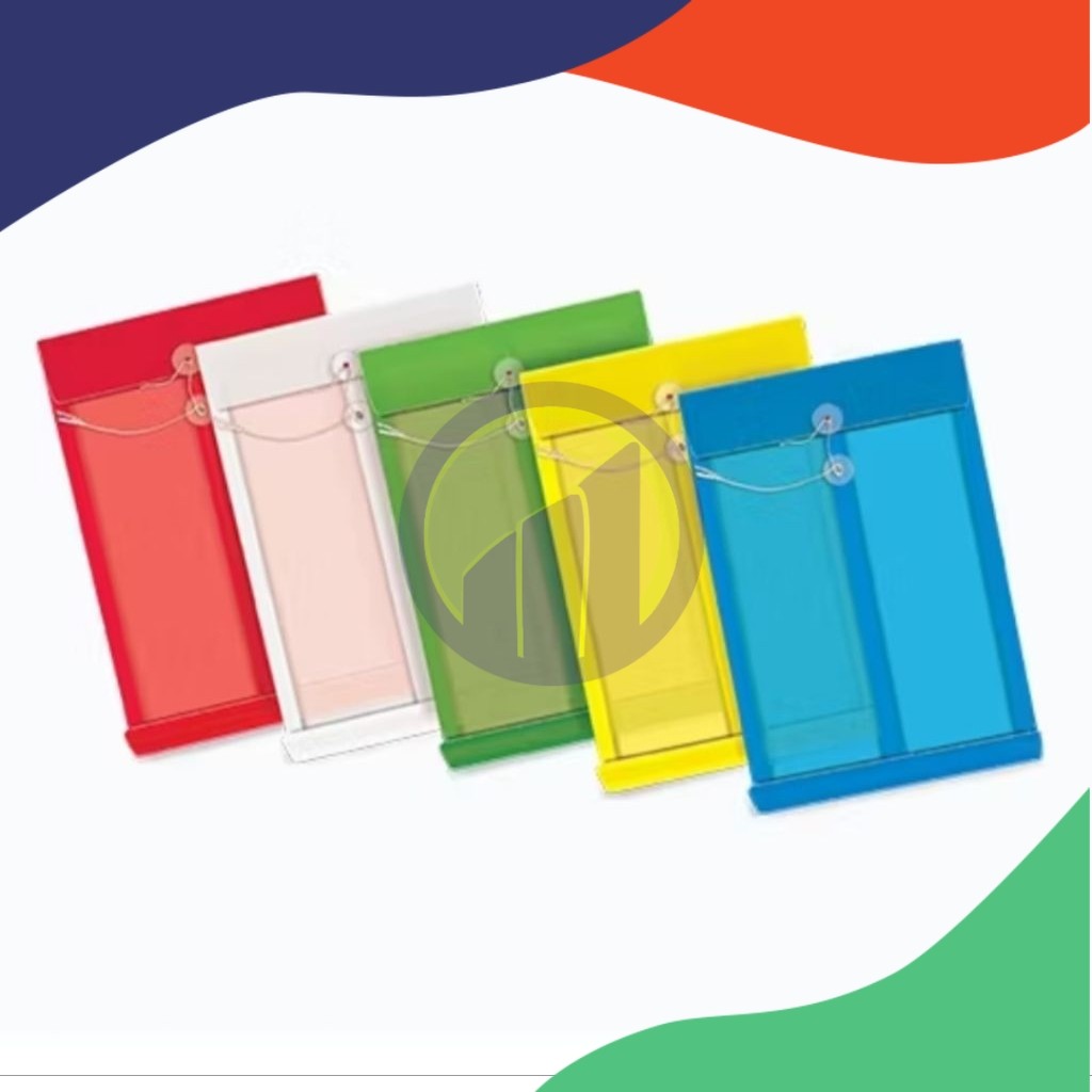 

(LUSIN) Map Plastik / Clear Bag Kancing / Tali KNK