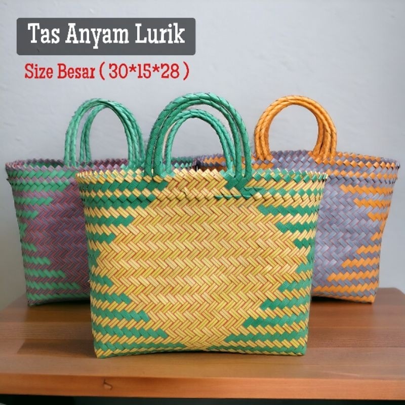 

Tas Anyam Lurik Tas Keranjang Belanja Ukuran Besar