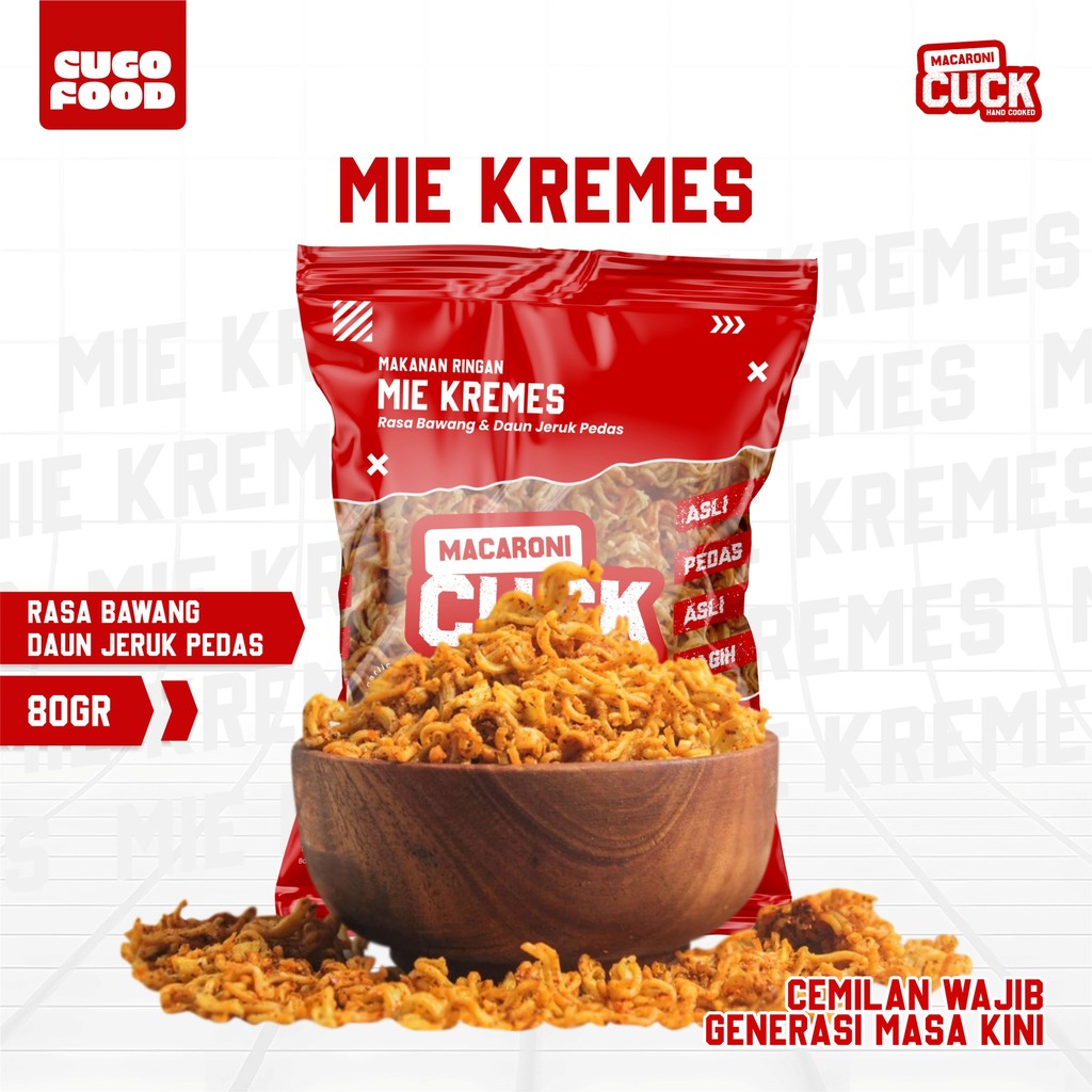 

Mie Kremes Pedas Daun Jeruk CUCK Kemasan Reguler 80 Gram