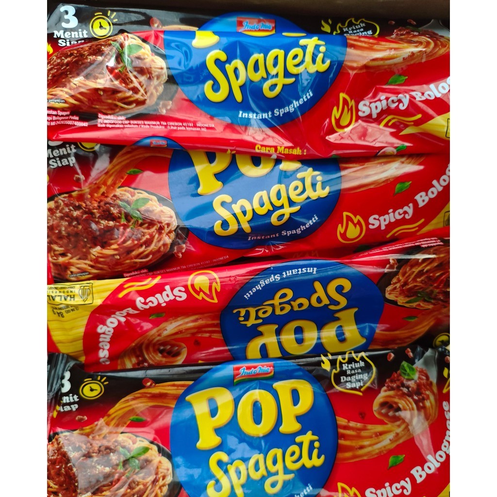 

Indomie Pop Spageti Instant Spicy Bolognese PCS