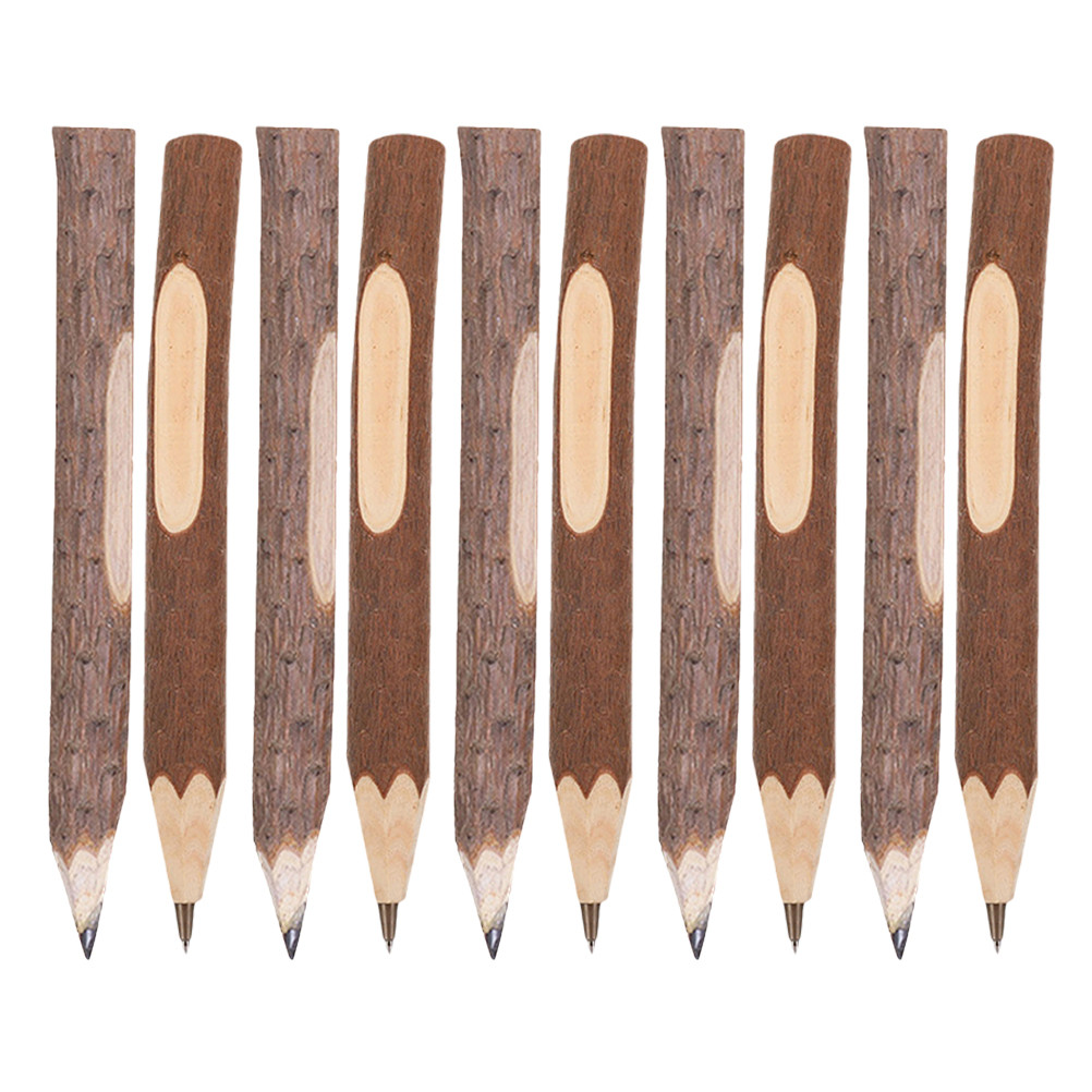 

10pcs Natural Tree Branch Wooden Ballpoint Pens Rustic Twig Pencils for Kids Students Artists Writing Supplies for School Office