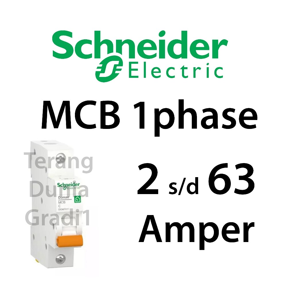 MCB Schneider Domae MCB Schneider 6kA MCB Schneider 1phases