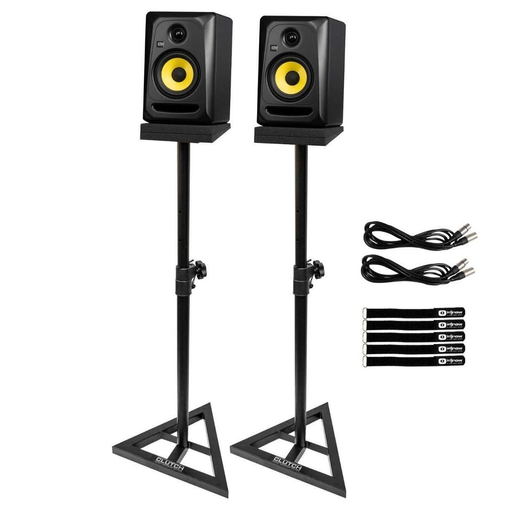 New KRK ROKIT 5 G4 5 2-Way Active Studio Monitor Kit (Pair, Black) With M-Audio