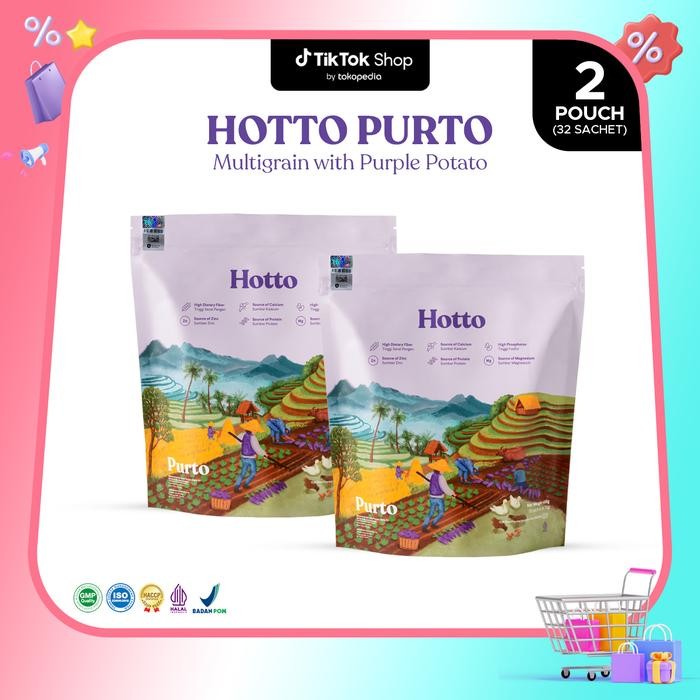 

Hotto Purto Multigrain Oatmeal Sereal 2 Pouch (32 Sachet)