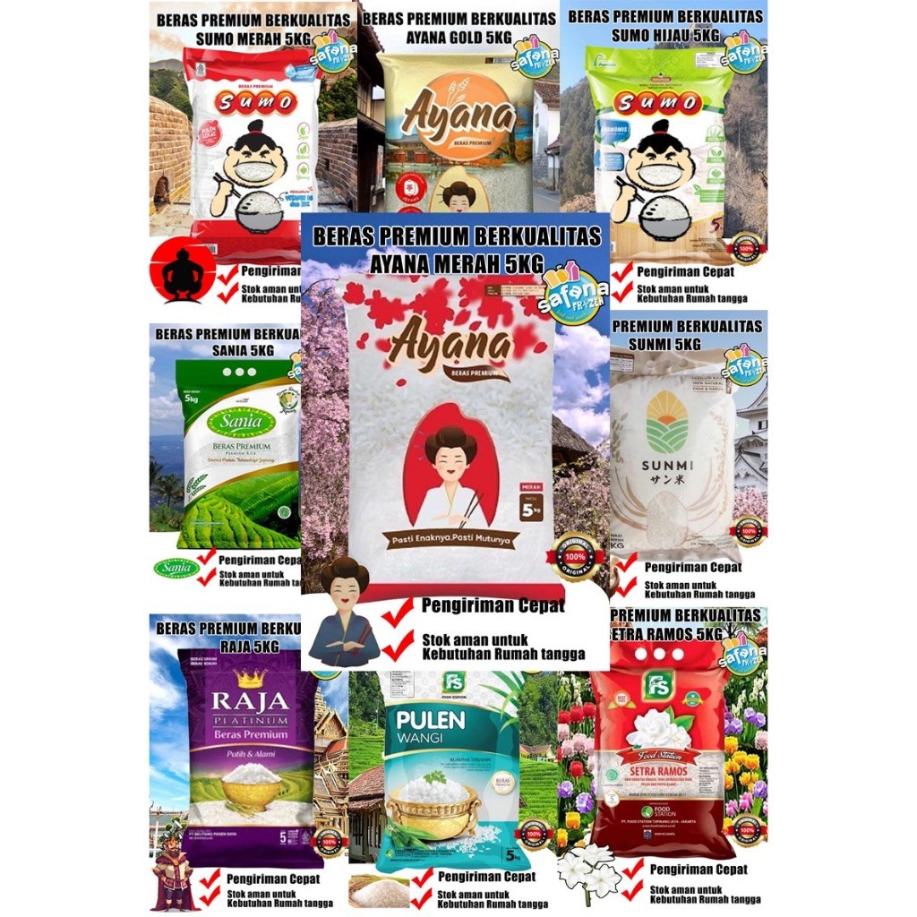 

Beras Premium MURAH 5kg – Pulen Pas, Segar, Alami | Beras Putih Harian Berkualitas