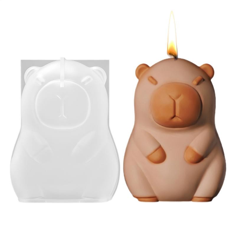 

Animal Molds 3D Capybara Silicone Mold Flexible Reusable Non-Stick Lovely Mould for Ice Cream Cake Ice Block Figurine Casting