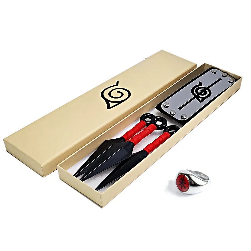 Ikat Kepala Naruto Konoha Kunai Naruto Mainan 5pcs/Set Konoha Headband Cincin Itachi