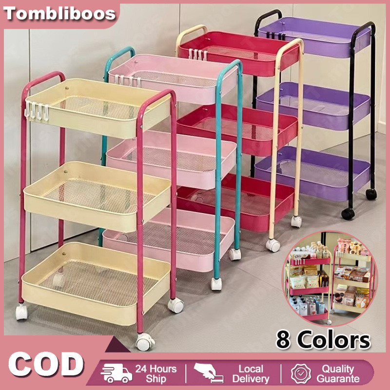 

Tombliboos 3 Tingkat Warna Macaron Trolly Rak Penyimpanan /Rak Storage / Rak Roda Rak Troli Plastik Steel Rak Penyimpanan Multifungsi Dengan Roda Perlengkapan Rumah Tangga Storage Trolley Wheels