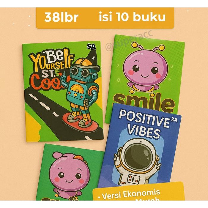 

Buku Tulis Ekonomis 38 Lembar – Cocok untuk Anak Sekolah LLY