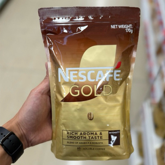 

nescafe gold robusta & arabica soluble coffee refill 85 cups intensity 7 170gr