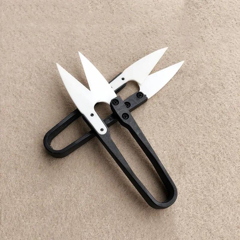 

New ceramic small gauze scissors clothing tailor thread head U-shaped DIY cross stitch sewing tool scissors sharp and durable