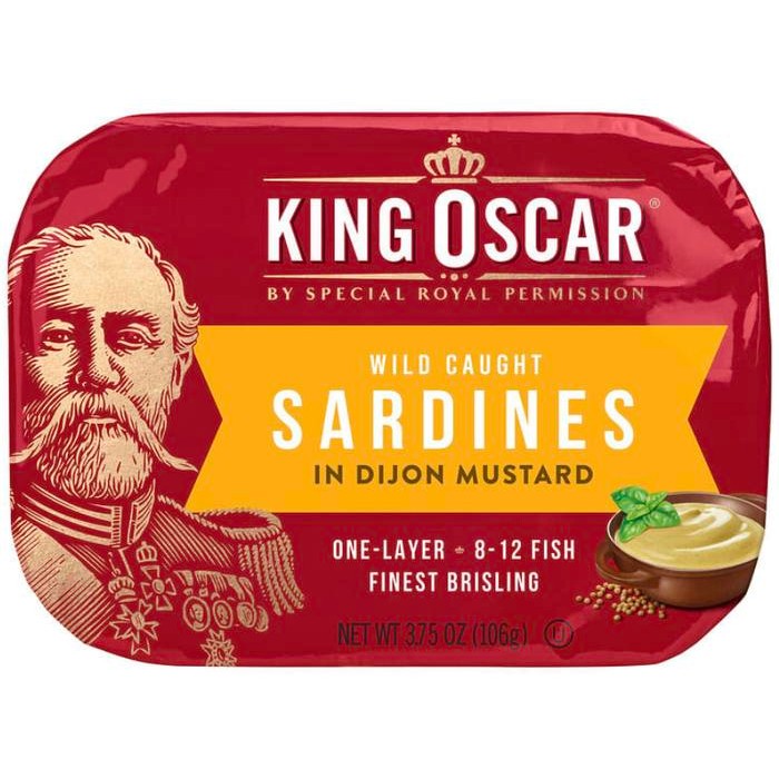 

[TERLARIS] King Oscar Wild Caught Sardines Mediterranean Dijon Tomato Olive 106g - Dijon[TERLARIS ]