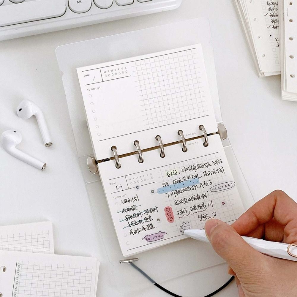 

50Sheets A7 Loose-Leaf Notebook Refill Paper Index Inside Page Cards Separator Page Paper Inner Refill Binder Paper Pages