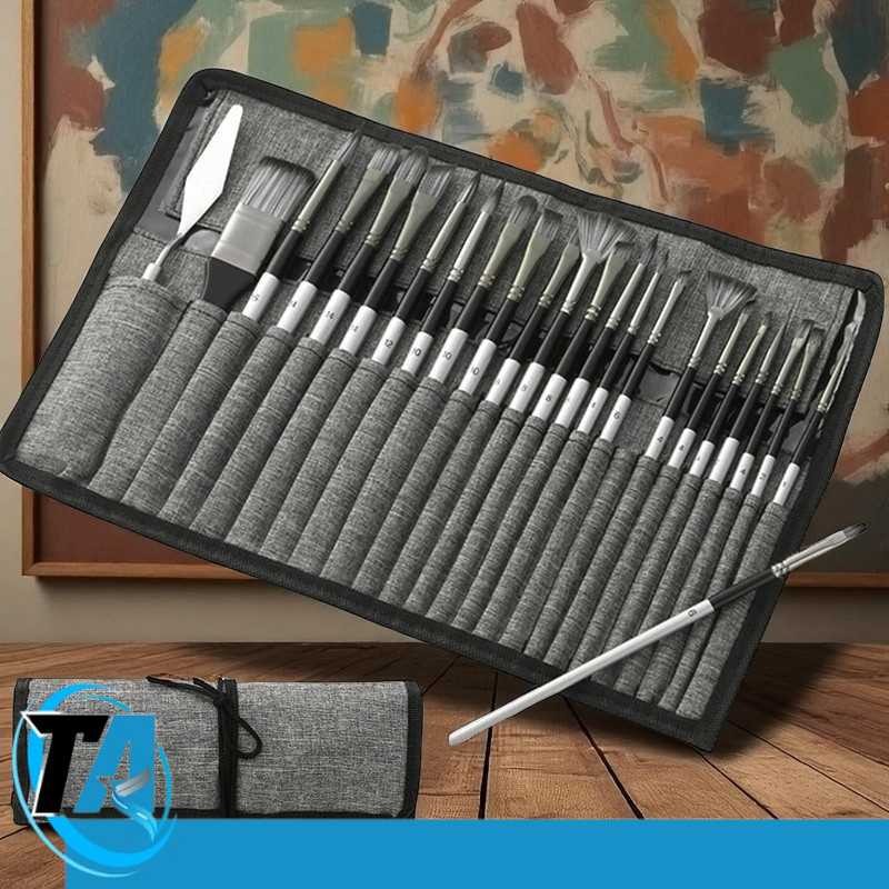 

WESEEKART Set Kuas Lukis Cat Air Minyak Nylon Paint Brush 24 PCS - MSA-214