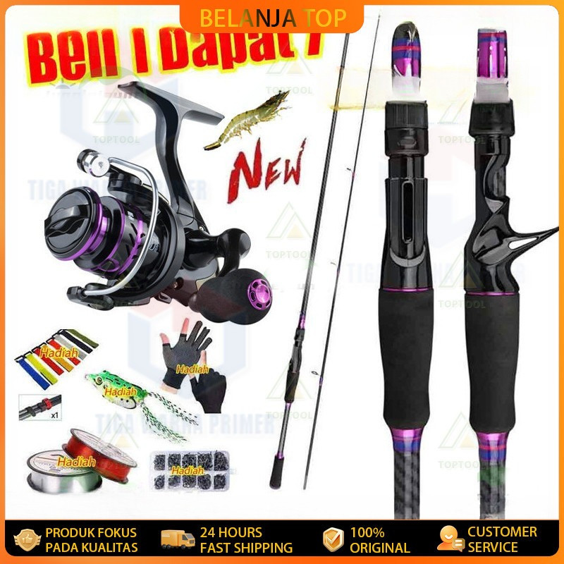 Set Pancing 1.8m/2.1m Joran Pancing 1000-4000 Reel Pancing 150M Senar Pancing Umpan Combo pancingan 