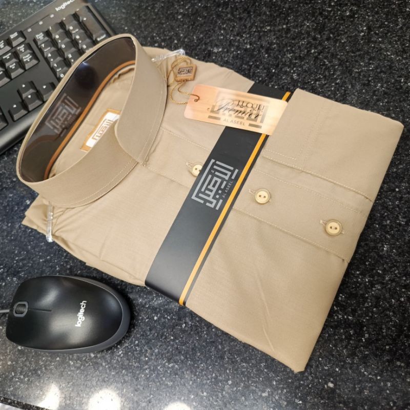 COD/Gamis Al-Aseel Non Box/Jubah Al-Aseel/Gamis Pria/Jubah Pria/Gamis katun/Gamis Non Manset/Gamis L