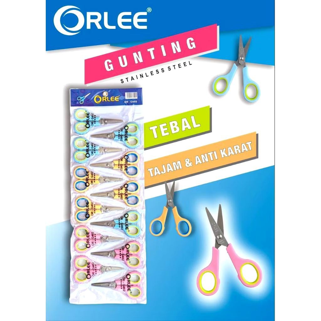 

Gunting ORLEE Kecil OR-G402 Pastel (12pc)