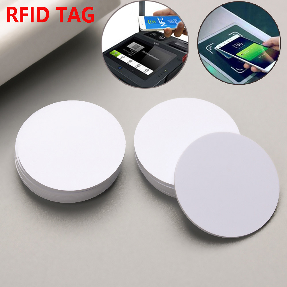 

5Pcs Universal Ntag 215 NFC Tag Mini Round Key Tags Keychain Sample Patrol RFID Tag NFC Phone Chip Electronic Card Tag