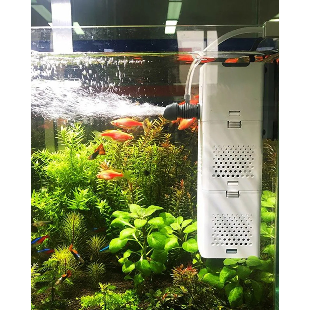 Aquarium 3 in 1 Filter for Aquarium Fish Tank Filter Mini Fish Tank Filter Aquarium Oxygen Submersib
