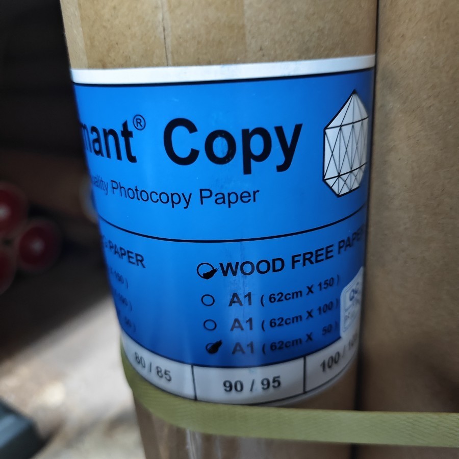 

kertas HVS roll 50 Meter 80 gr A1 Diamant (1 Gulung)