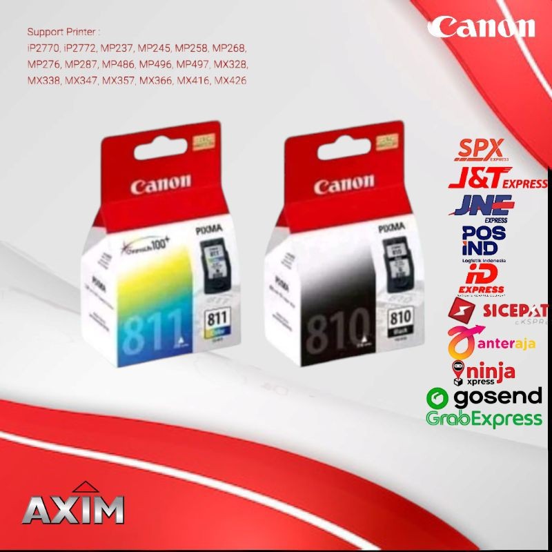Cartridge canon 810/811 untuk printer  IP2770, MP258, MP237, MP287 .