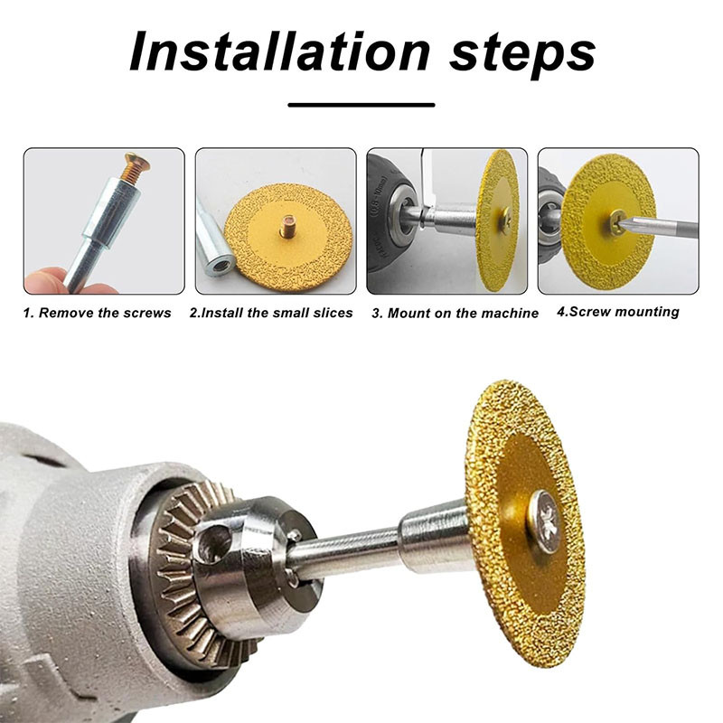 Cakram Pemotong Berlian Bor Listrik Brazing Mata Gergaji Cakram Ukir Keramik Batu Bata Giok