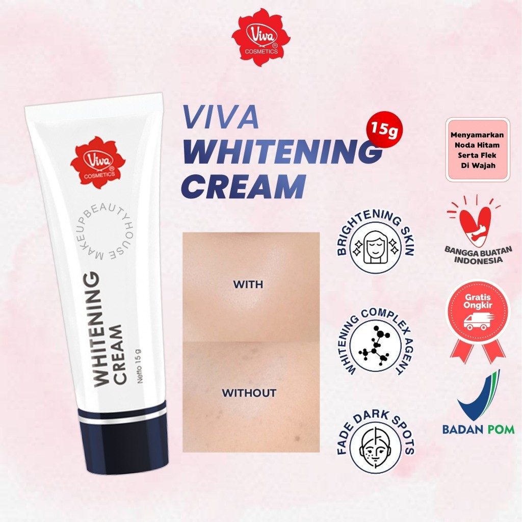 VIVA Whitening Cream 15g - Mencerahkan Flek Hitam